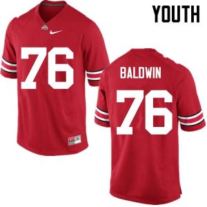 Youth Ohio State Buckeyes #76 Darryl Baldwin Red Nike NCAA College Football Jersey Cheap UCW5744FR